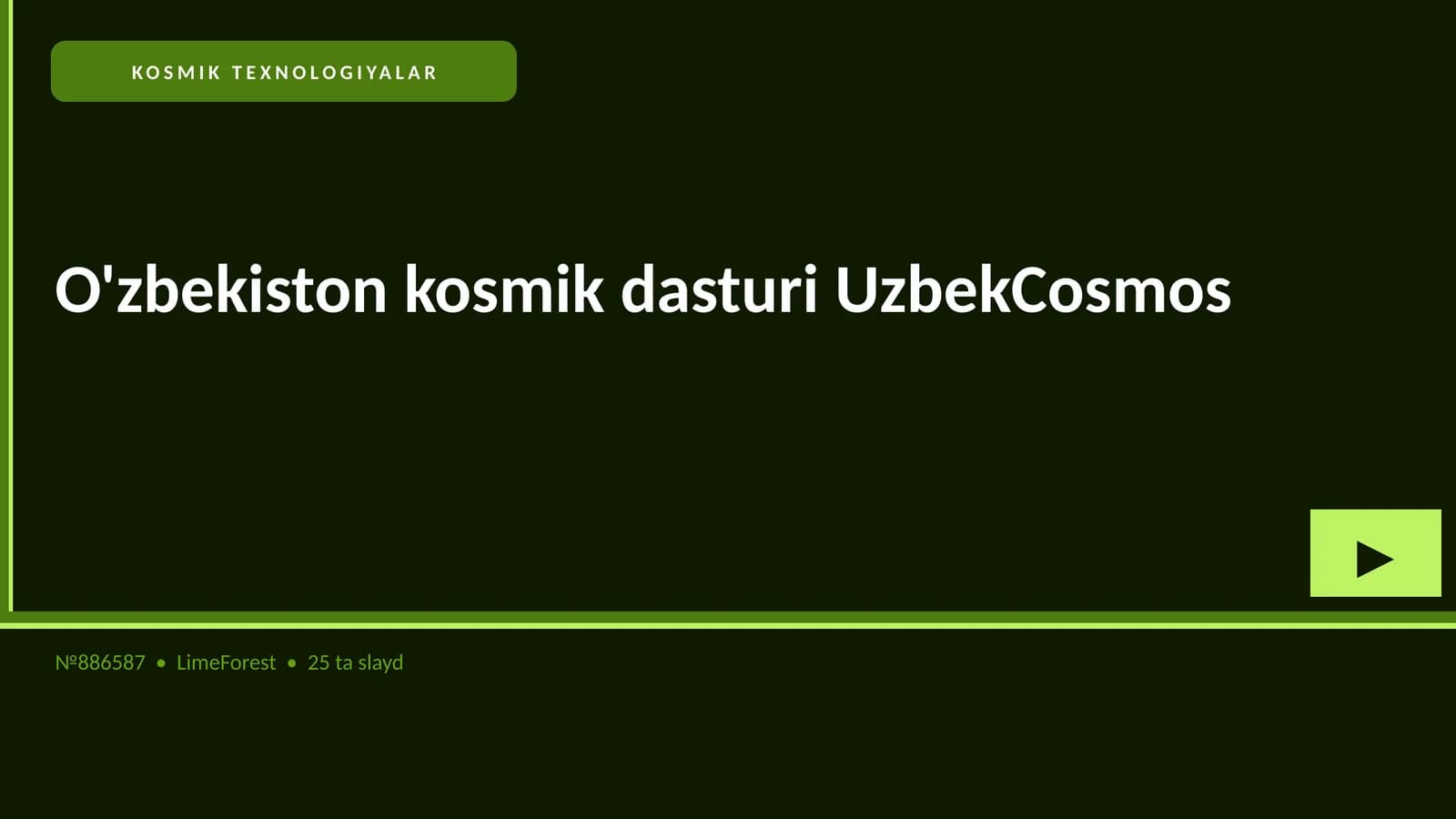 O'zbekiston kosmik dasturi UzbekCosmos