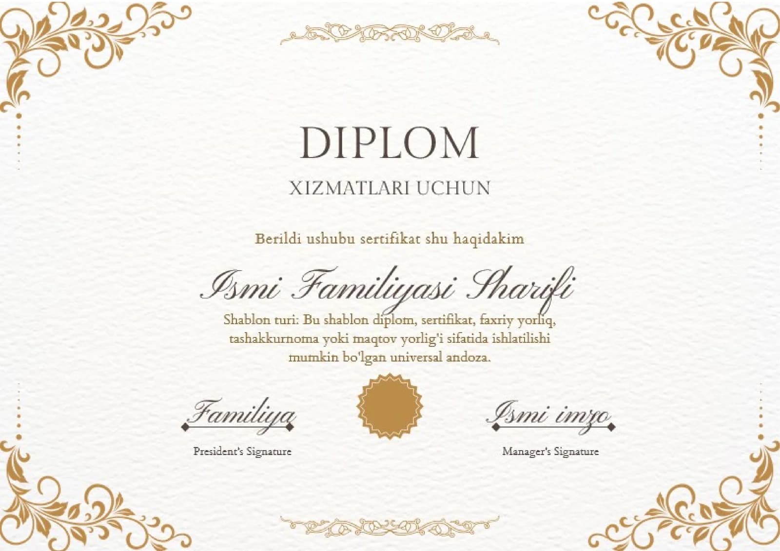 Diplom Shabloni