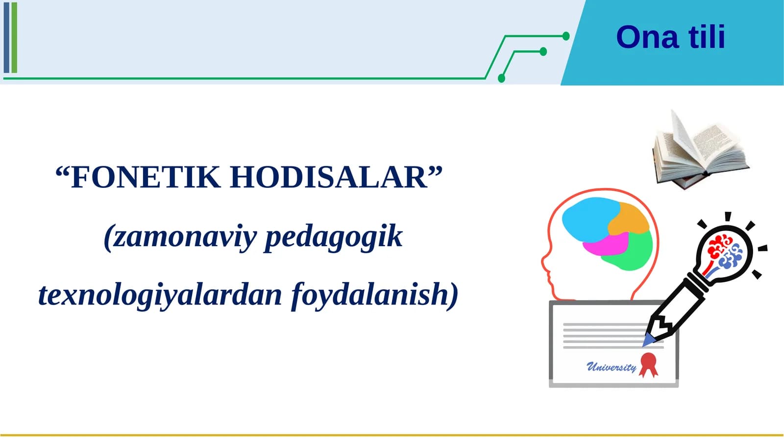 “FONETIK HODISALAR”  (zamonaviy pedagogik texnologiyalardan foydalanish)
