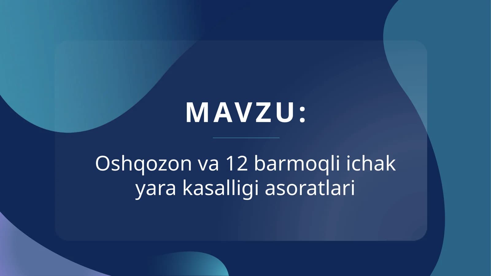 Oshqozon va 12 bar-moqli ichak yaralari mamlakati