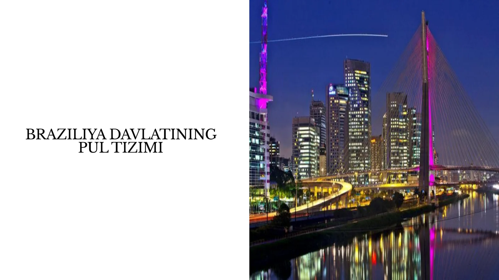 Braziliya davlatining pul tizimi