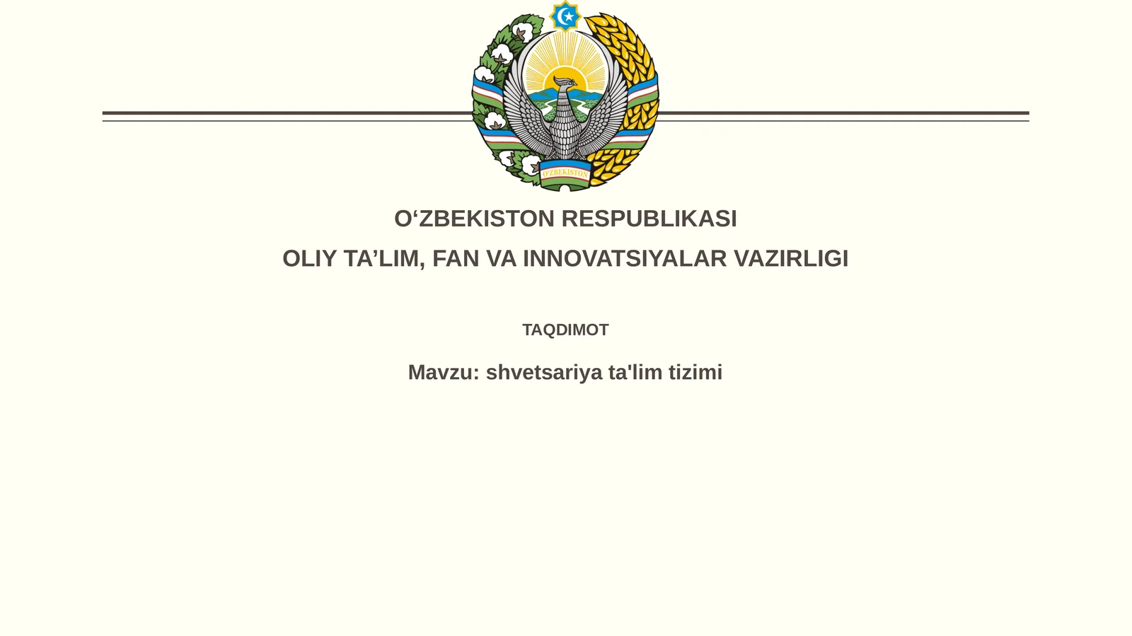 Shveytsariya ta'lim tizimi
