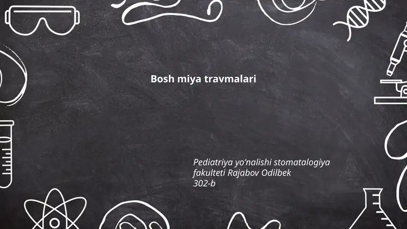Bosh miya travmalari