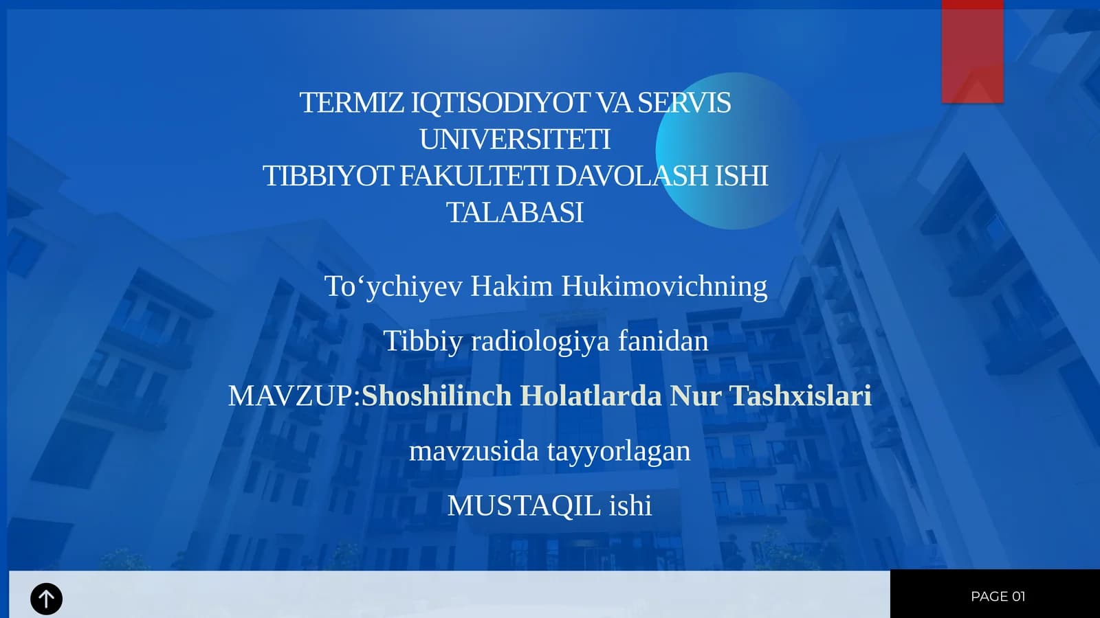 Shoshilinch Holatlarda Nur Tashxislari