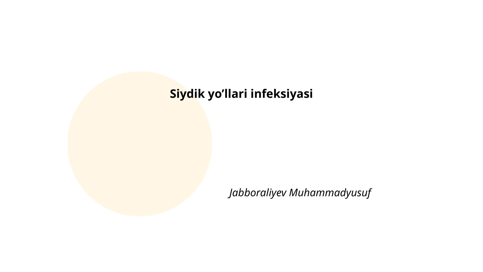 Siydik yo’llari infeksiyasi