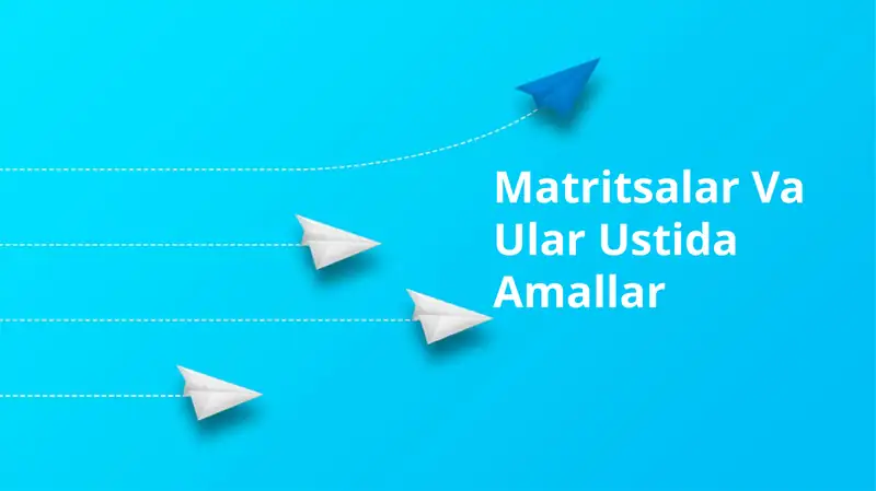 Matritsalar Va Ular Ustida Amallar