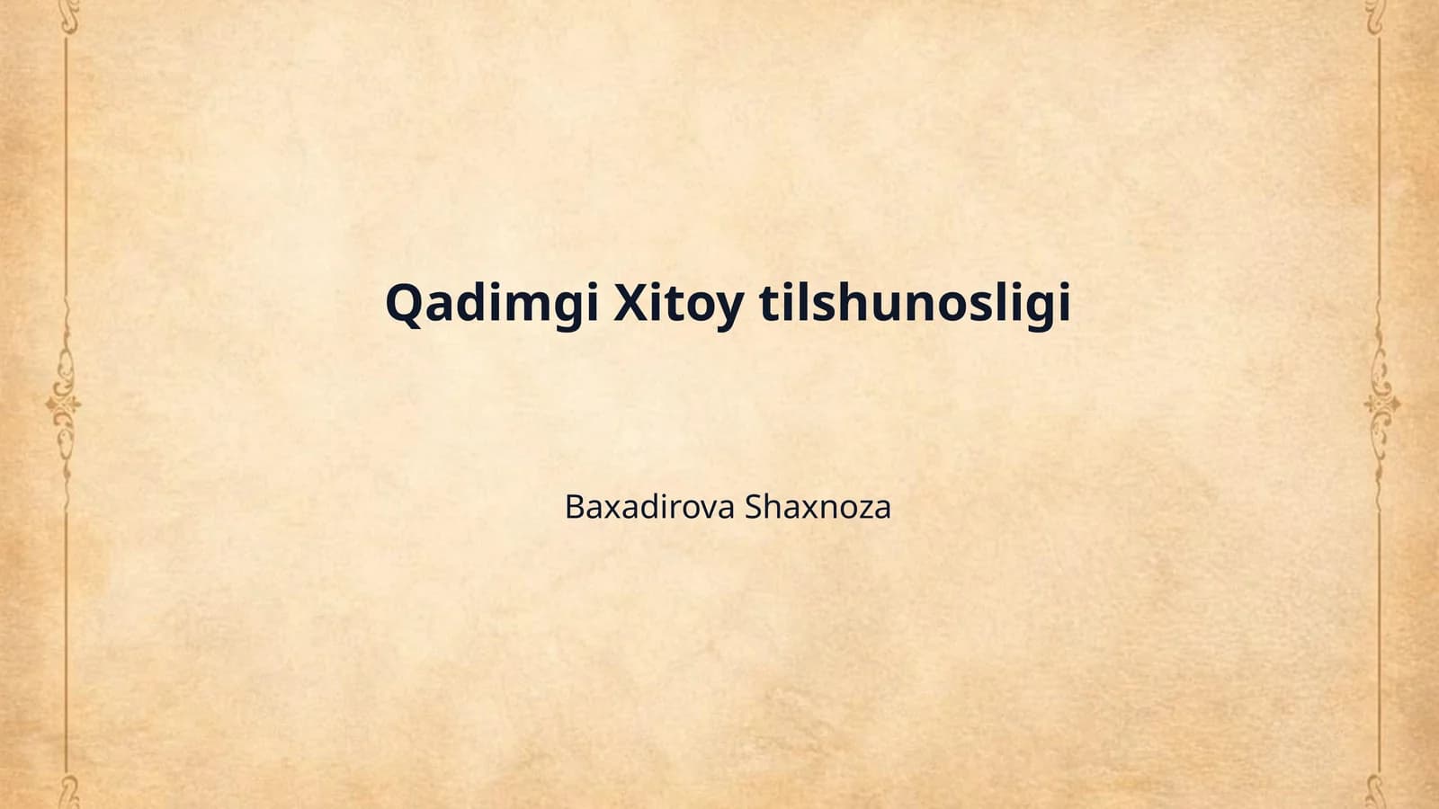 Qadimgi Xitoy tilshunosligi