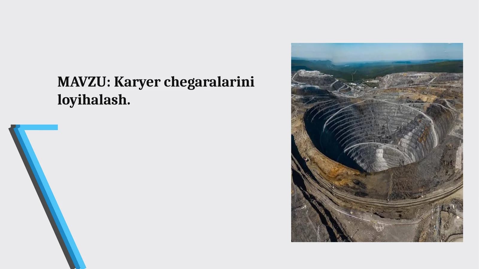Karyerchegaralariniloyihalash