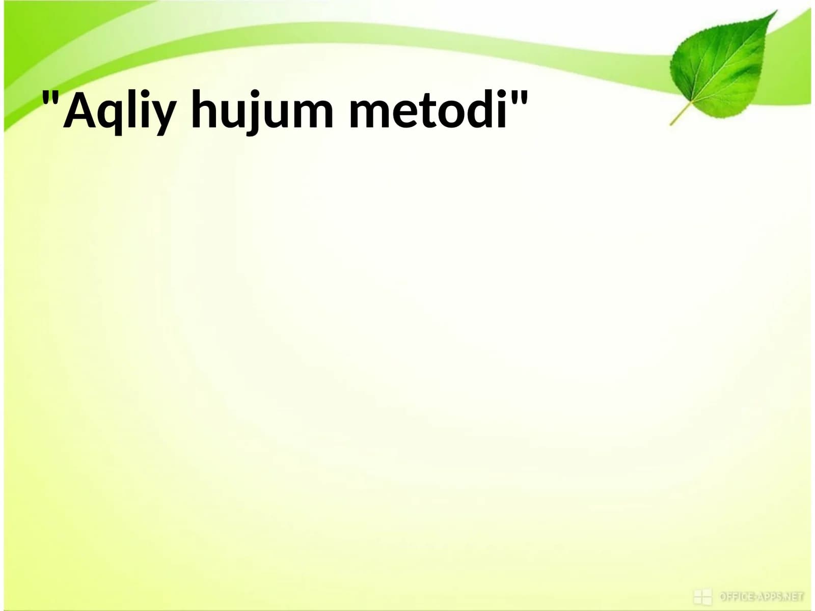 Aqliyhujummetodi