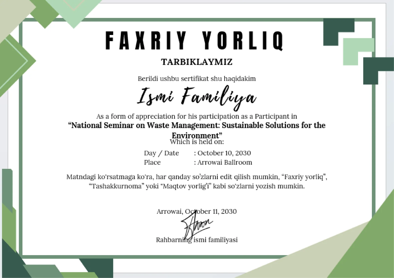 FAXRIY YORLIQ