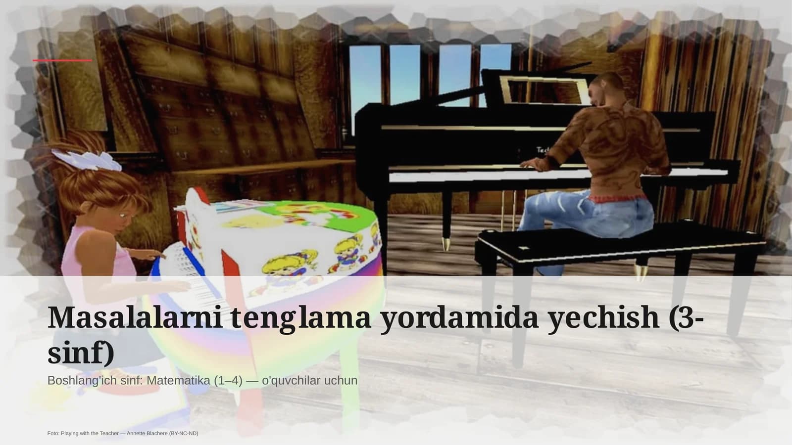 Masalalarni tenglama yordamida yechish (3-sinf)