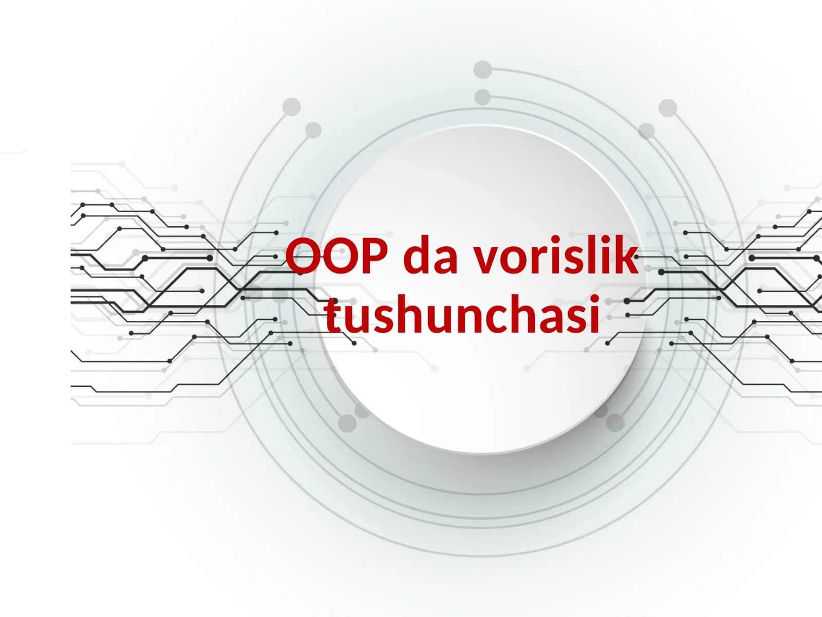 OOP da vorislik tushunchasi