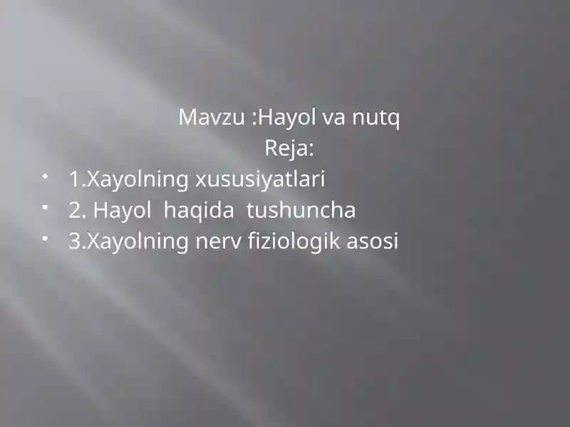 Hayol va nutq