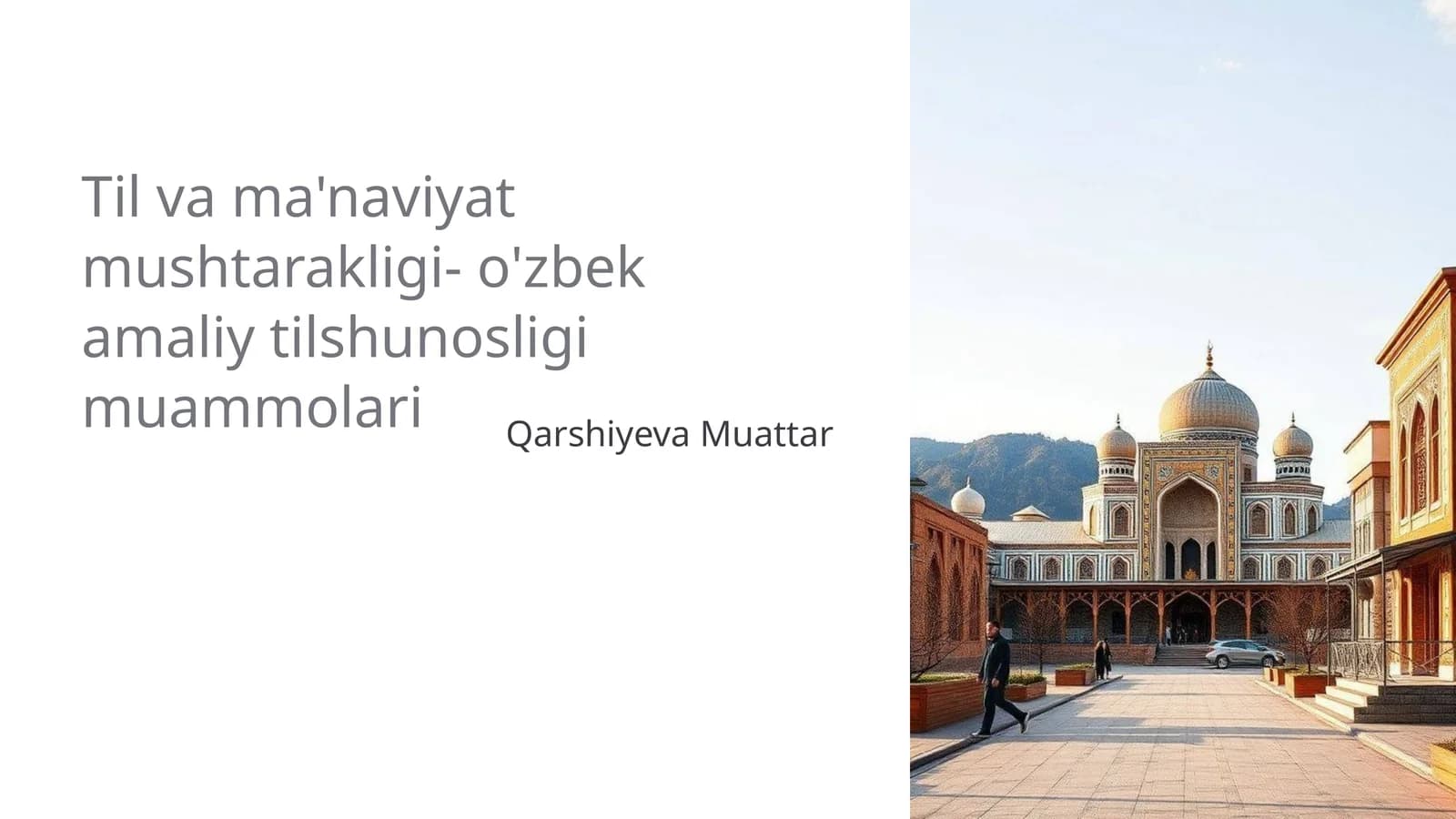 O'zbek til va ma'naviyati
