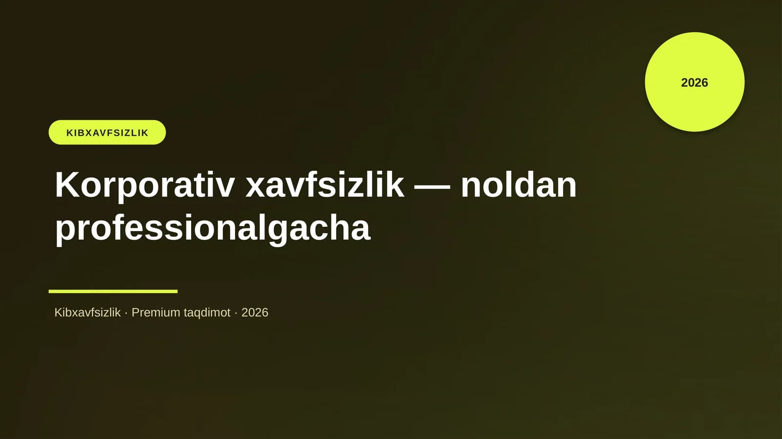 Korporativ xavfsizlik — noldan professionalgacha