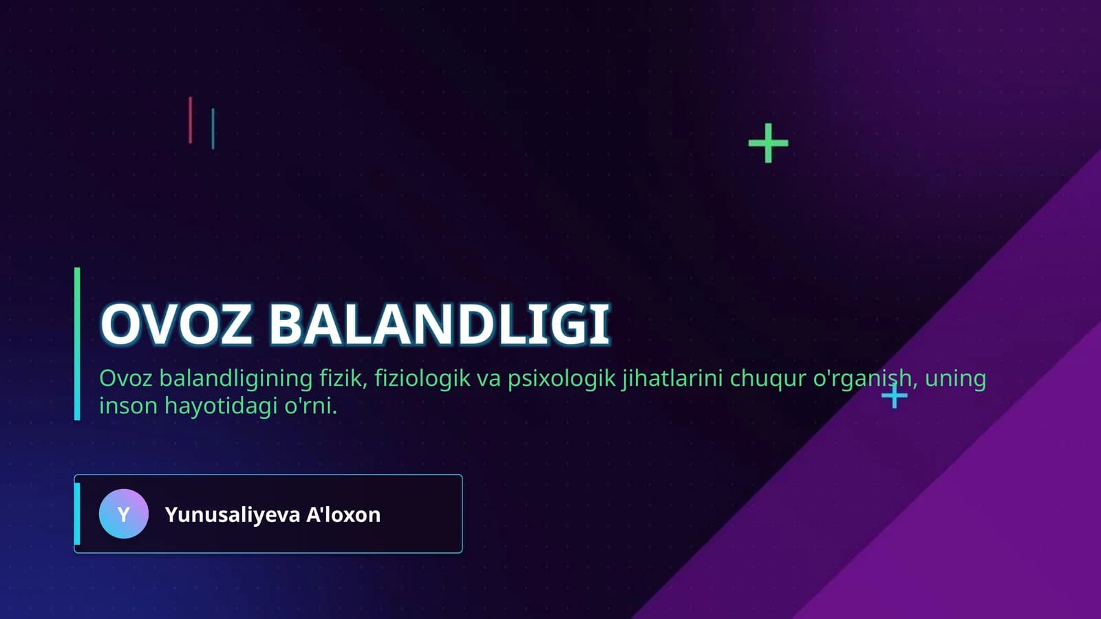 Ovoz balandligi