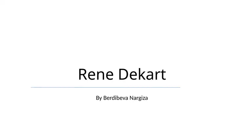 Rene Dekart