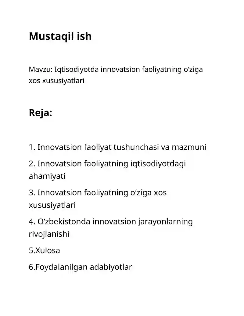 Innovatsion faoliyat