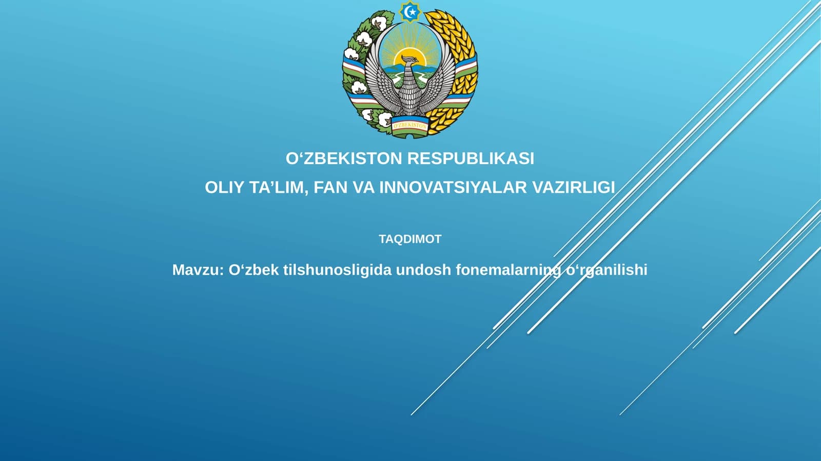 Oʻzbektilshunosligida undosh fonemalarning oʻrganilishi