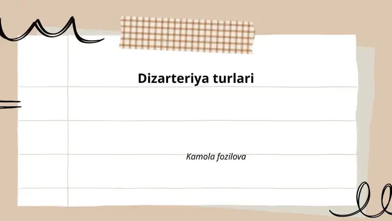 Dizarteriya turlari