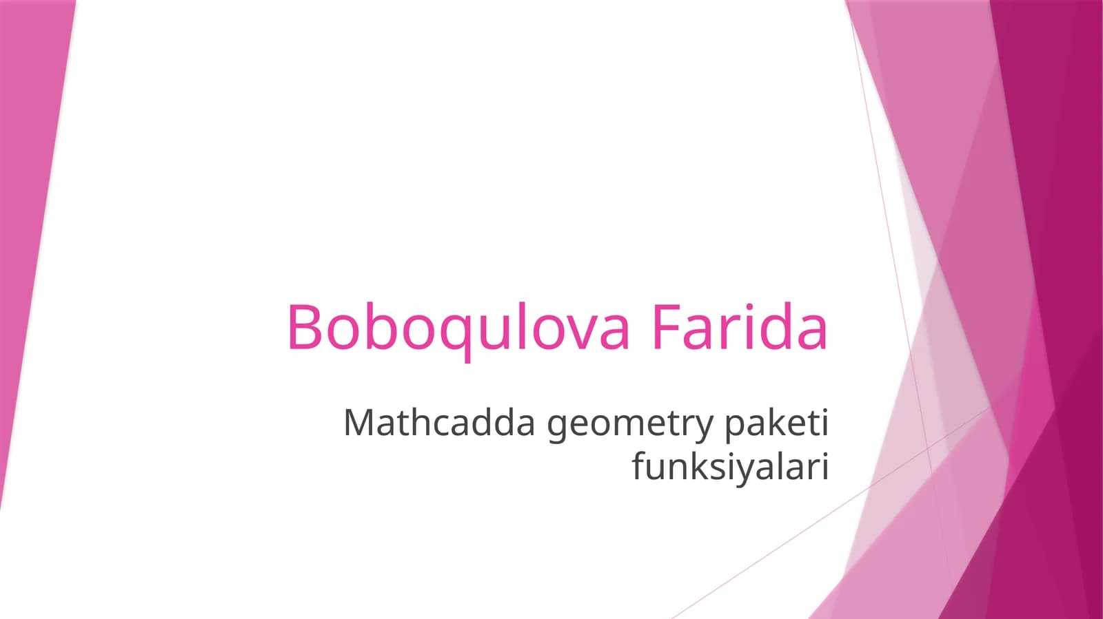 Matematik Geometriya Paketi