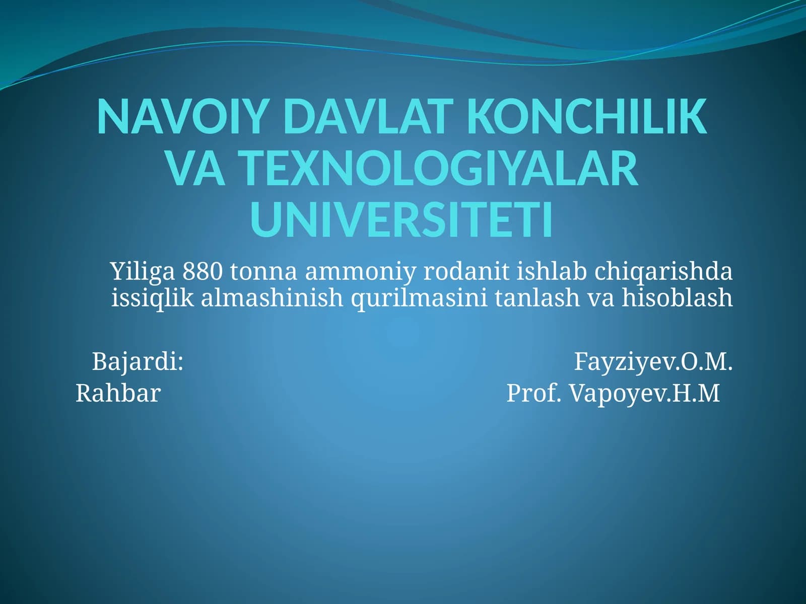 NAVOIY DAVLAT KONCHILIK VA TEXNOLOGIYALARUNIVERSITETI