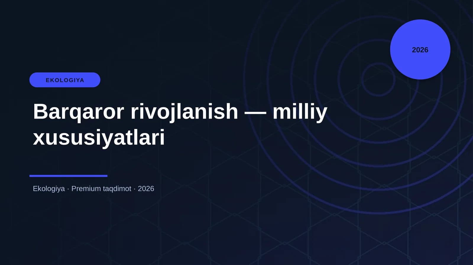 Barqaror rivojlanish — milliy xususiyatlari