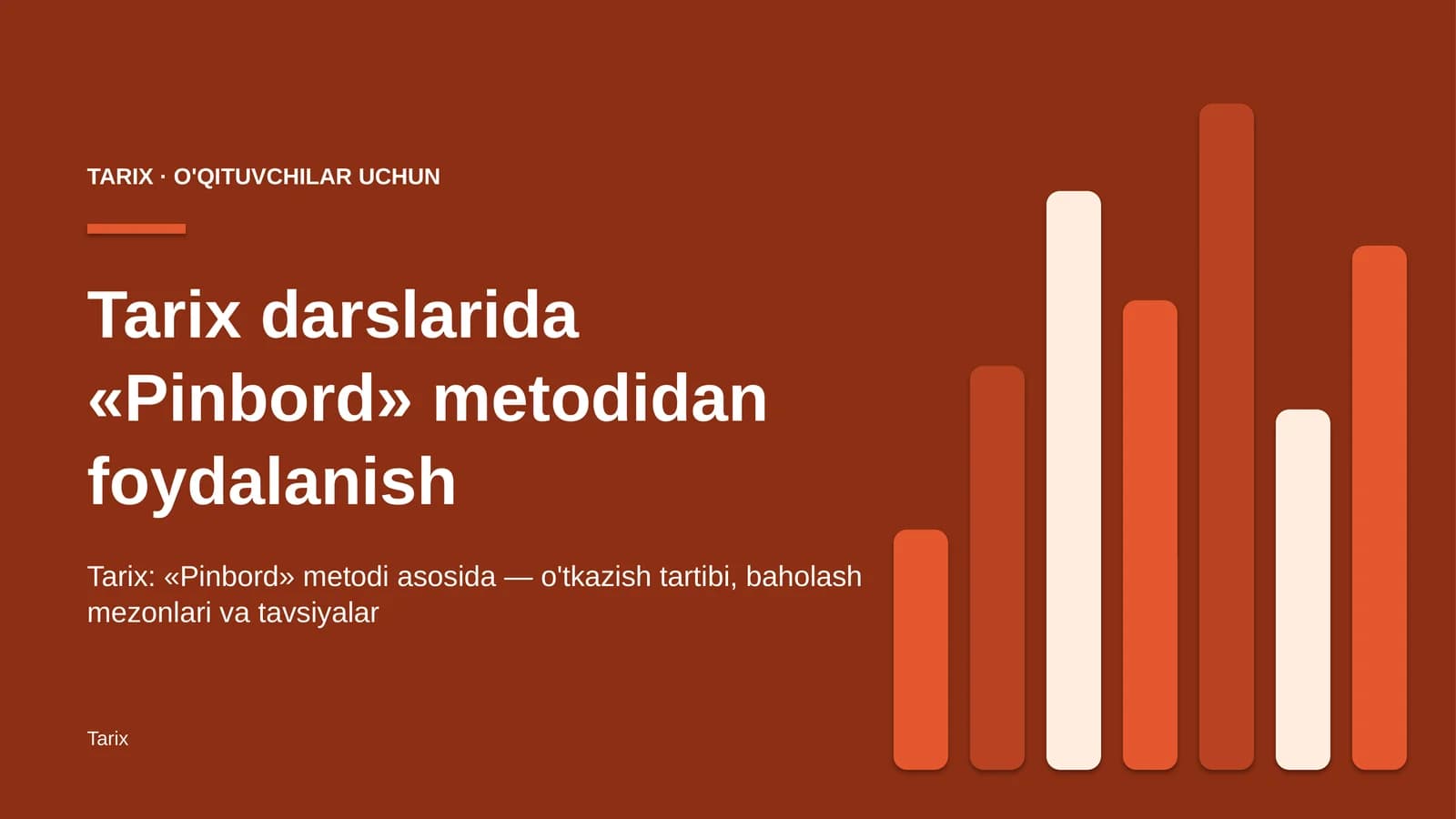 tarix darslarida pinbord metodidan foydalanish 3264
