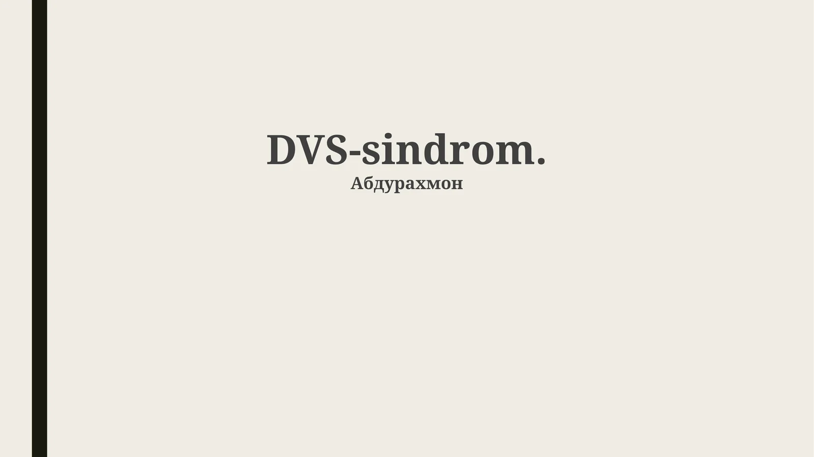 DVS-sindrom