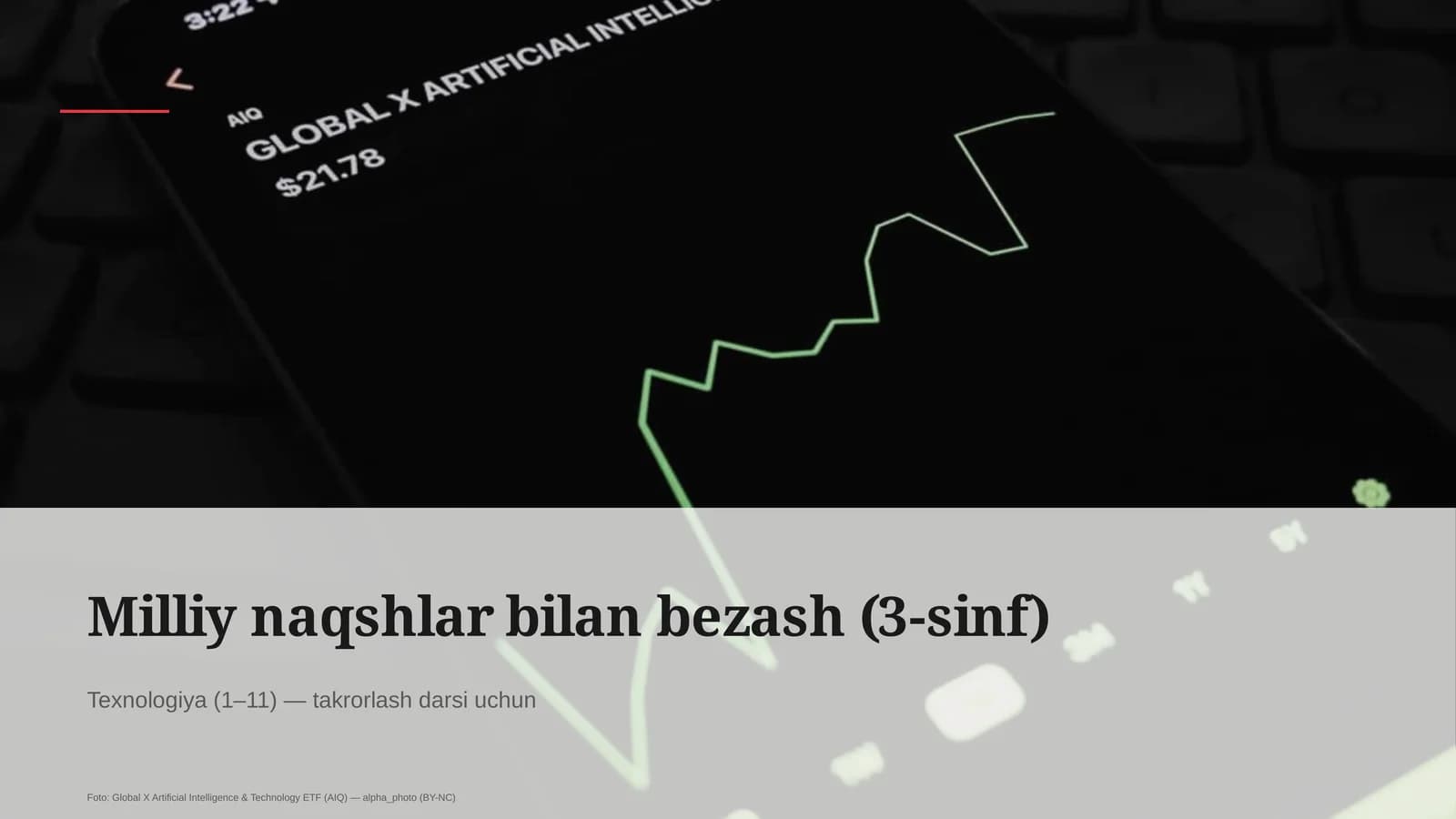 Milliy naqshlar bilan bezash (3-sinf)