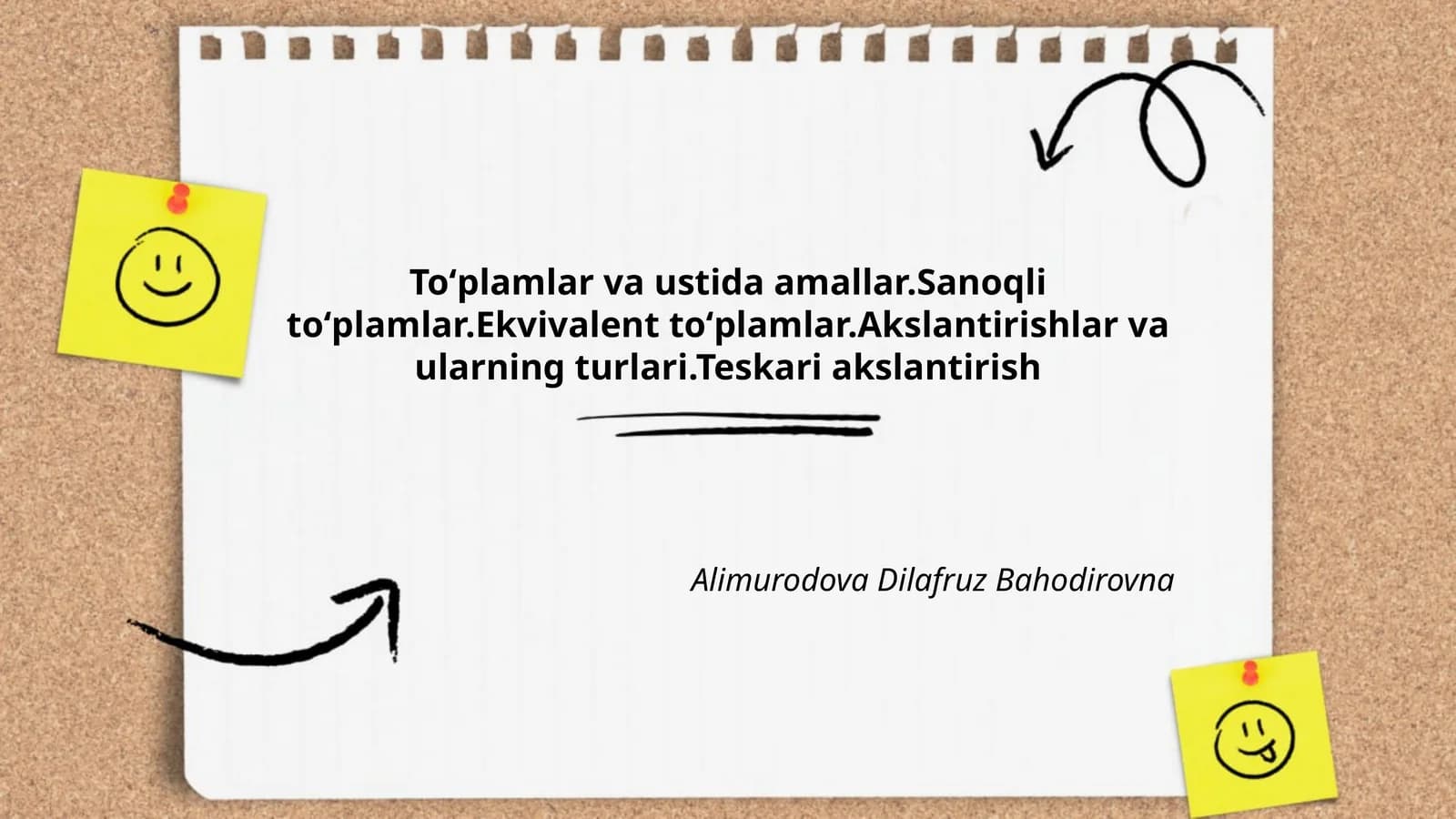 Toʻplamlar va ustida amallar