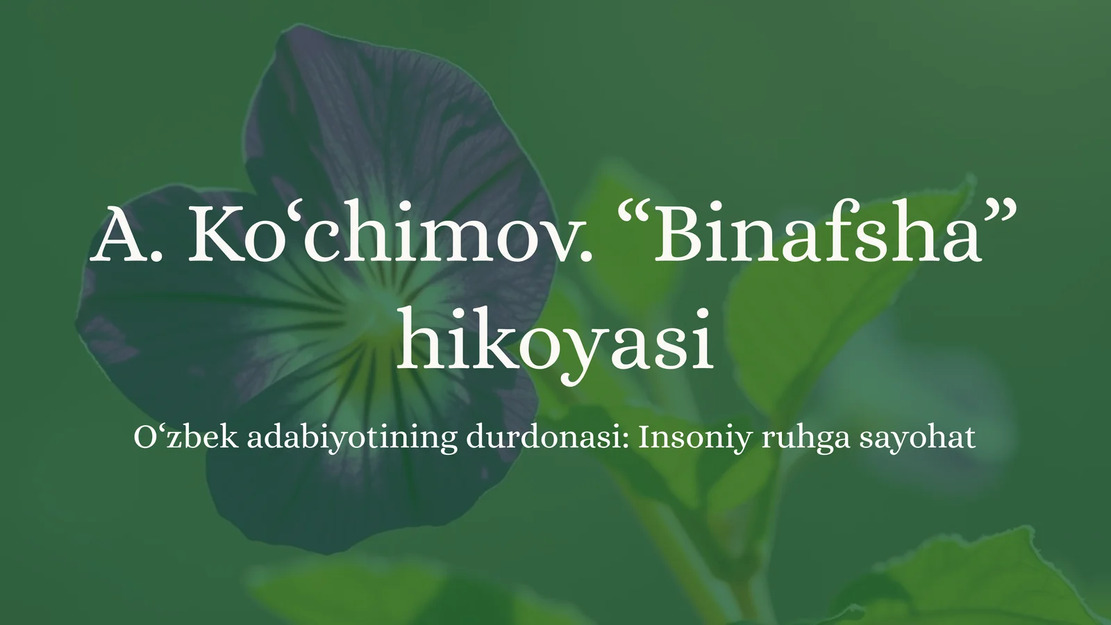 Binafsha hikoyasi