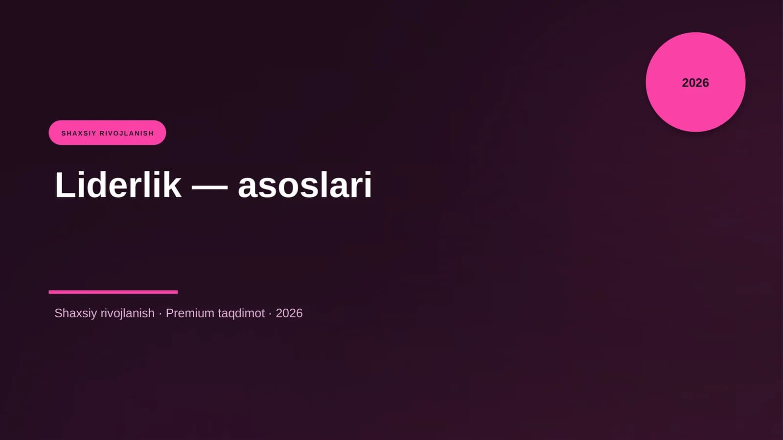 Liderlik — asoslari