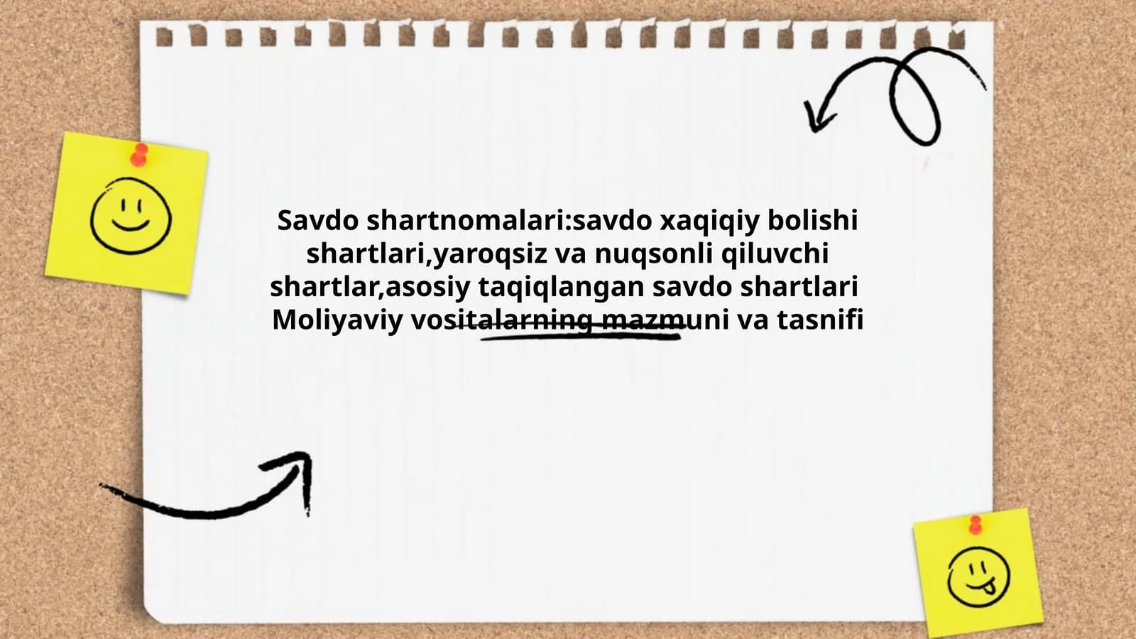 Moliyaviy vositalarning mazmuni va tasnifi