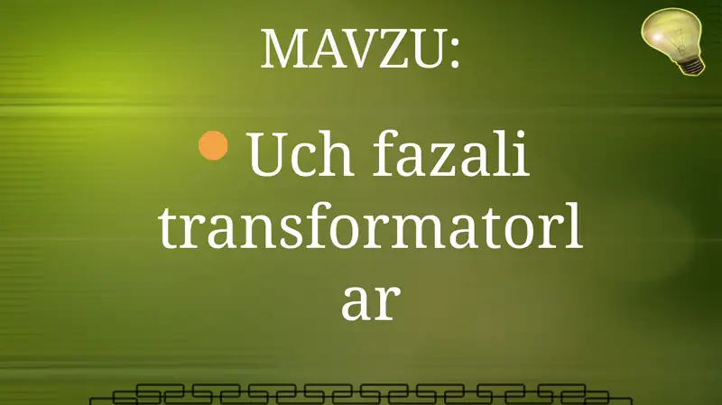 Uch fazali transformatorlar