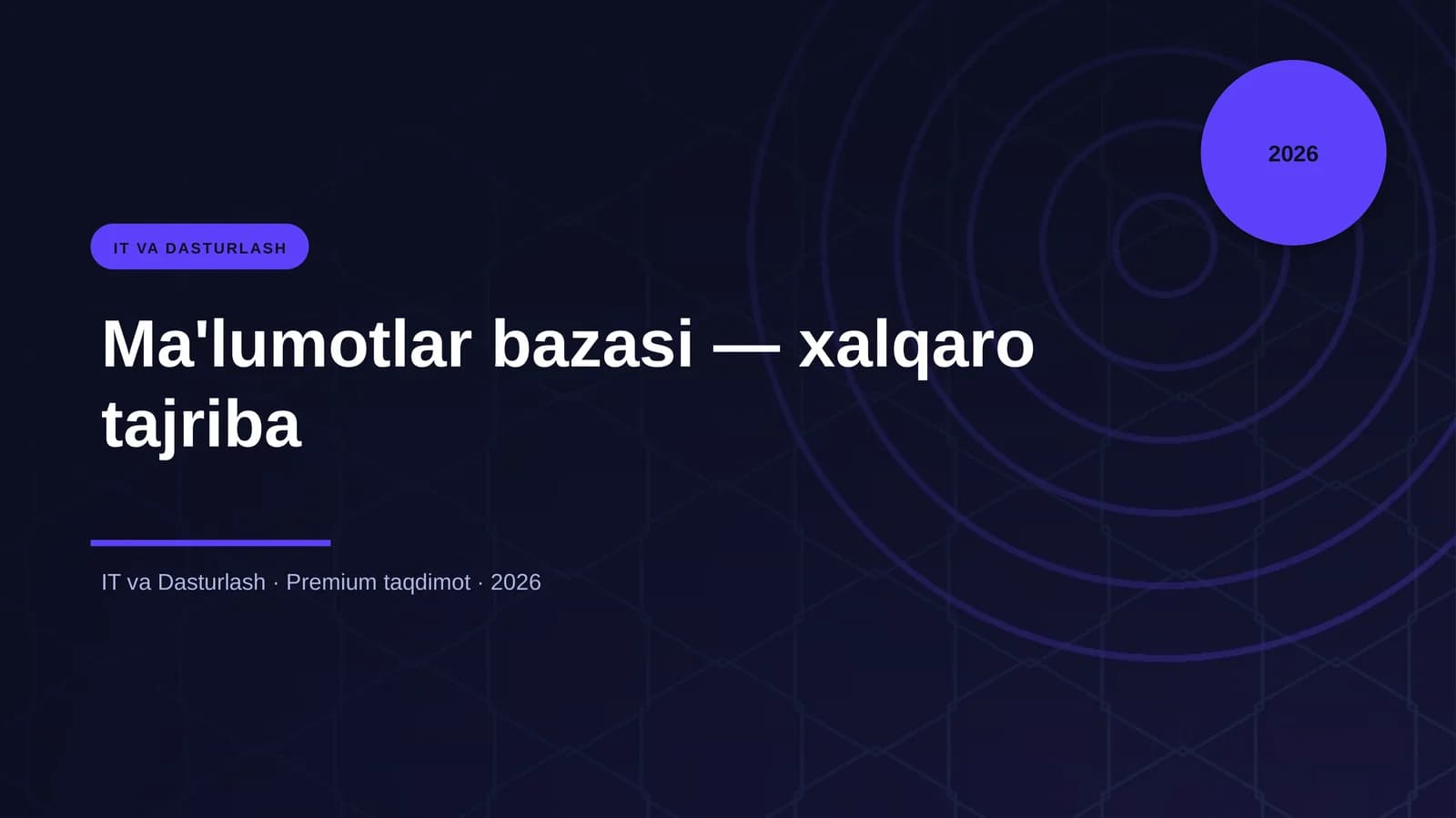 Taqdimotlar / IT VA DASTURLASH