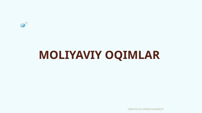 Moliyaviy Oqimlar
