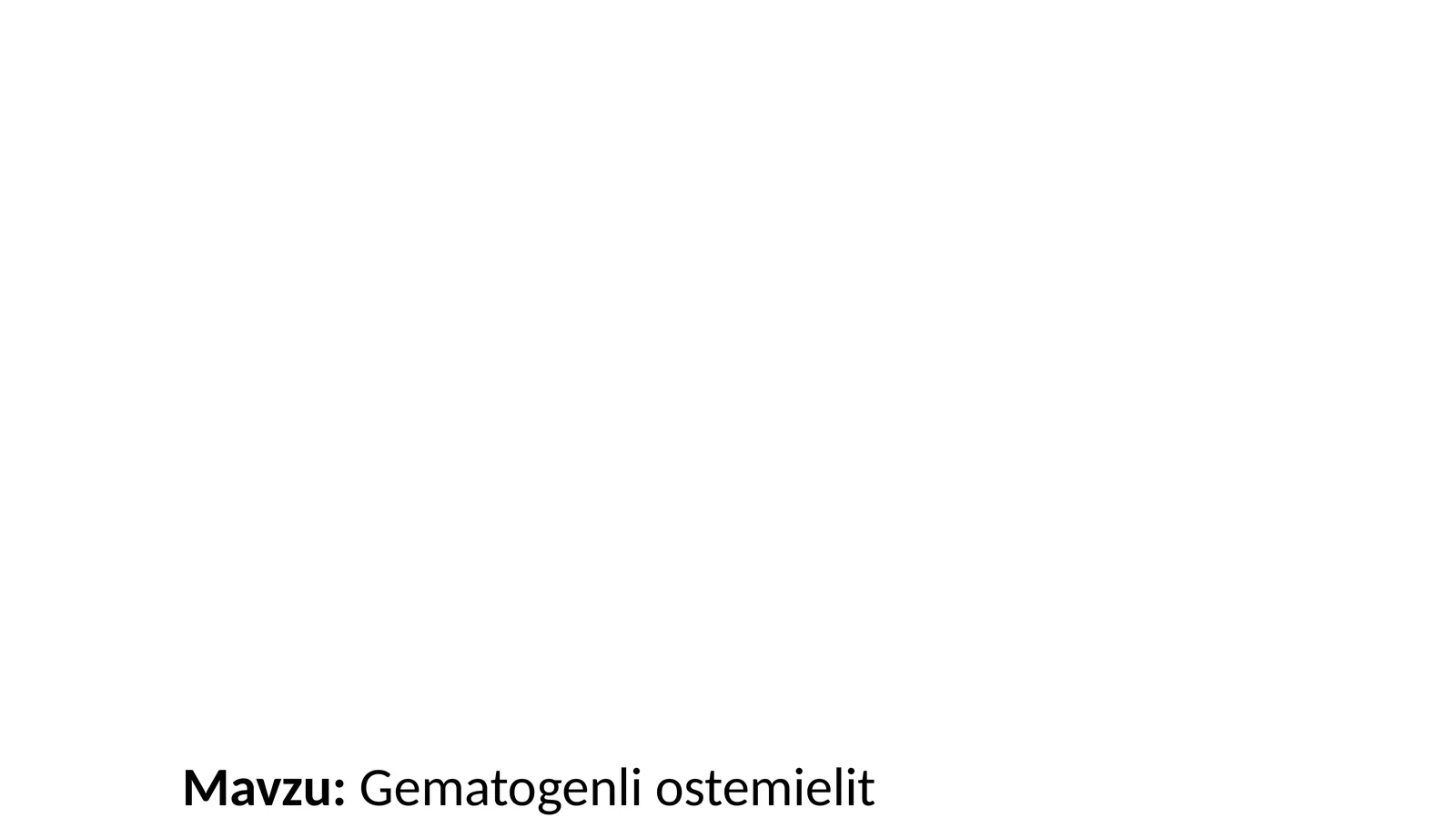 Gematogenli ostemielit