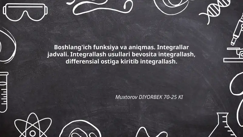 Integrallar jadvali
