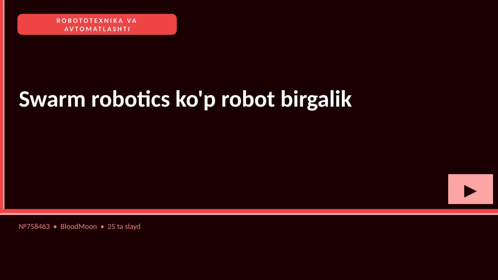ROBOTOTEXNIKA VA AVTOMATLASHTI