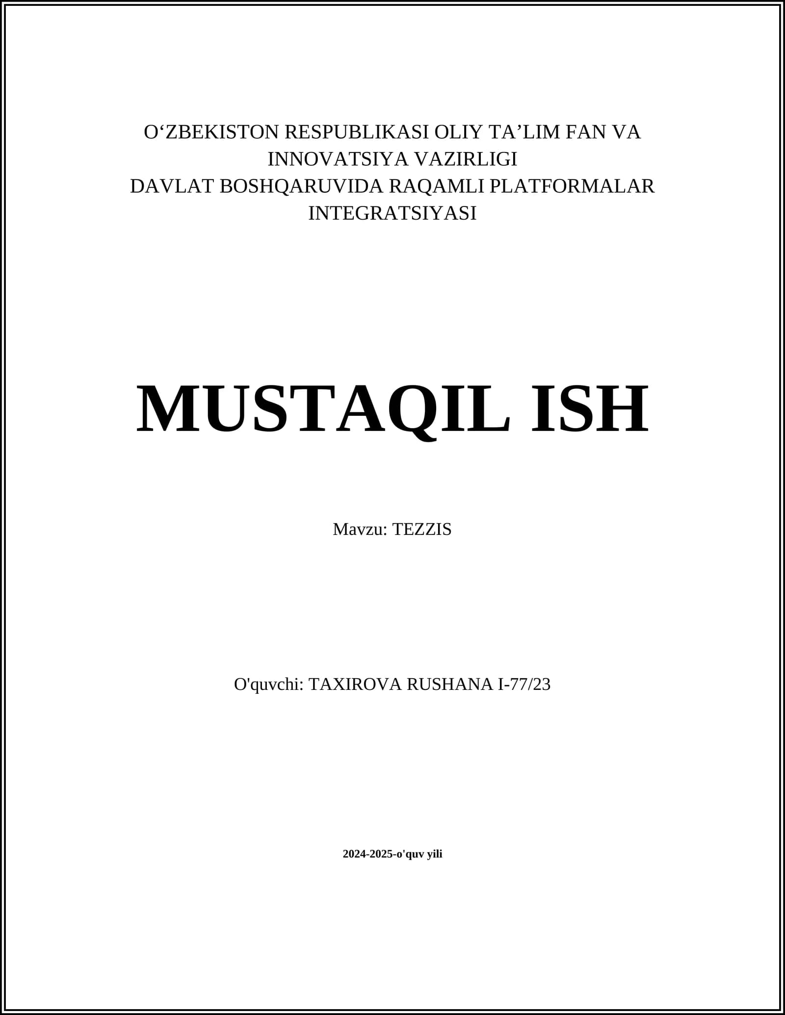 TEZZIS