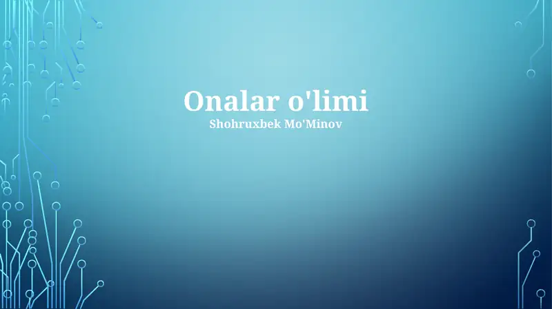 Onalar o'limi