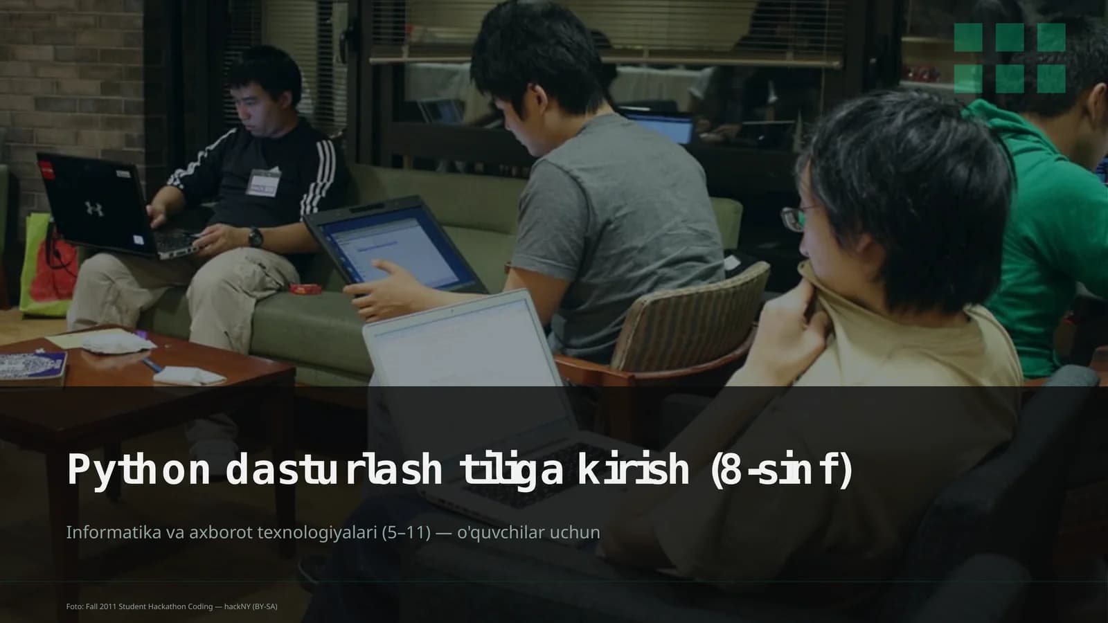 Python dasturlash tiliga kirish (8-sinf)
