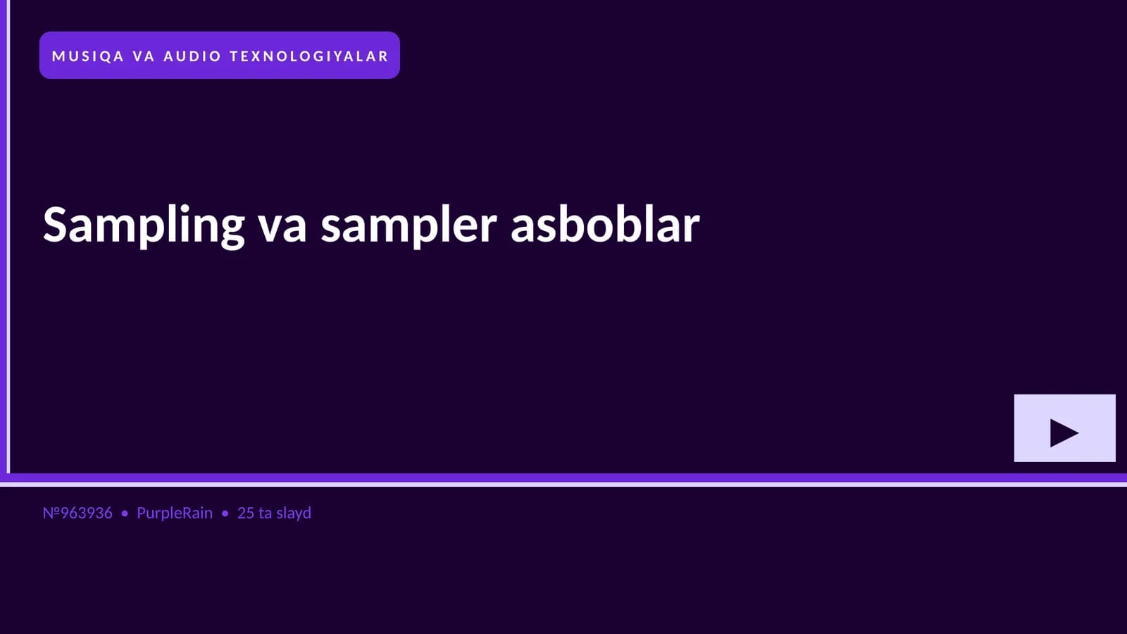 Sampling va sampler asboblar