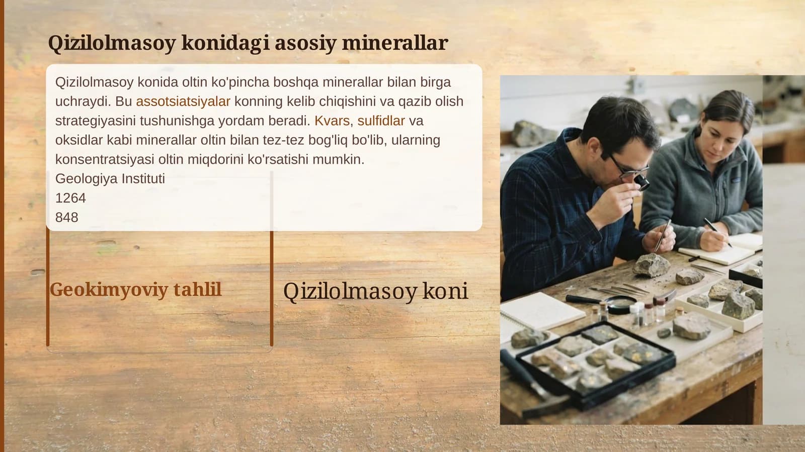 Qizilolmasoy oltin koni va ma'danli maydoni geologiyasi