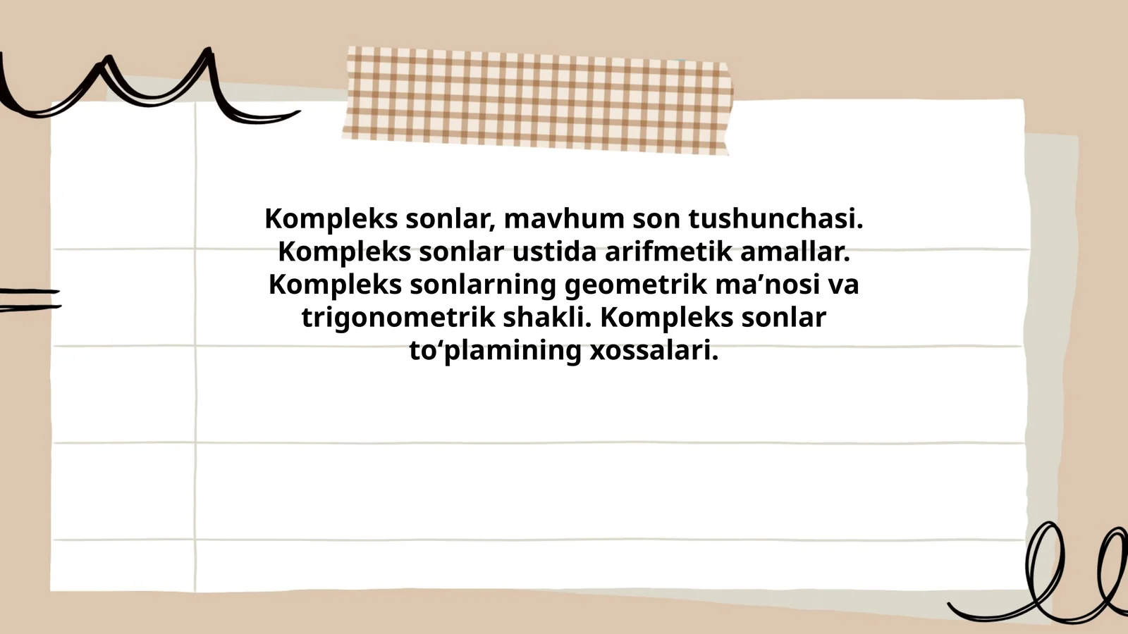 Kompleks sonlar