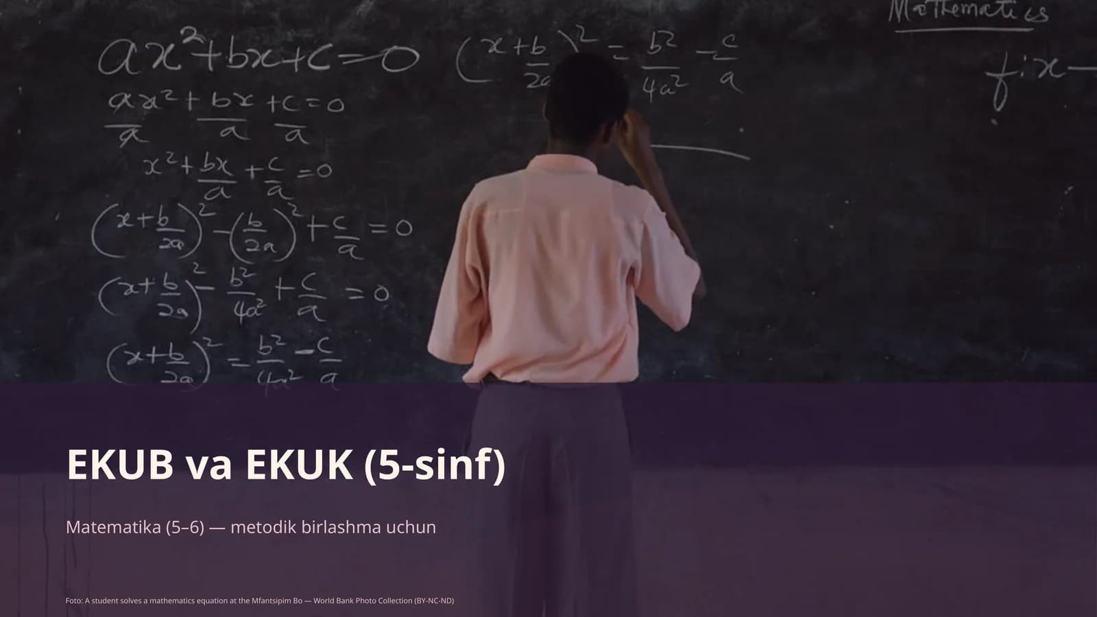 EKUB va EKUK (5-sinf)