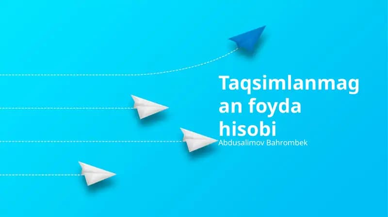 Taqsimlanmagan Foyda Hisobi