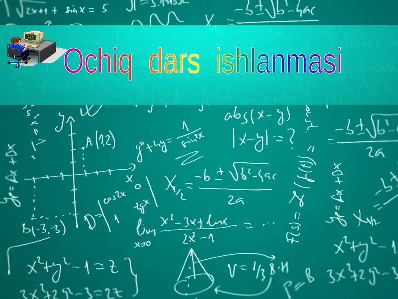 Ochiq dars ishlanmasi
