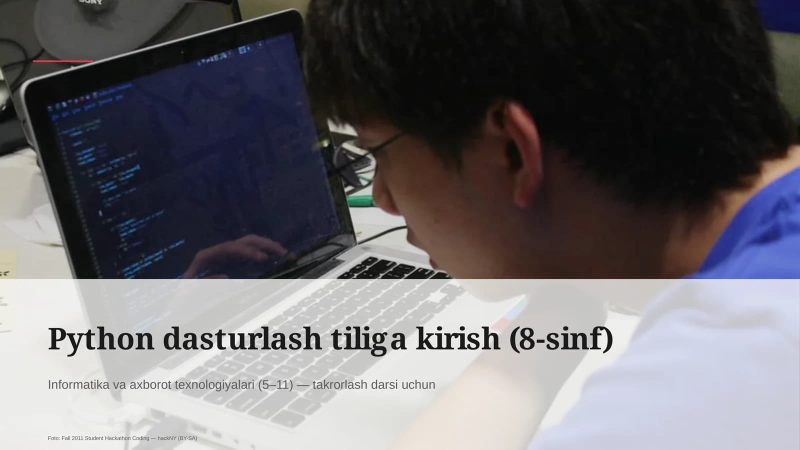Python dasturlash tiliga kirish (8-sinf)
